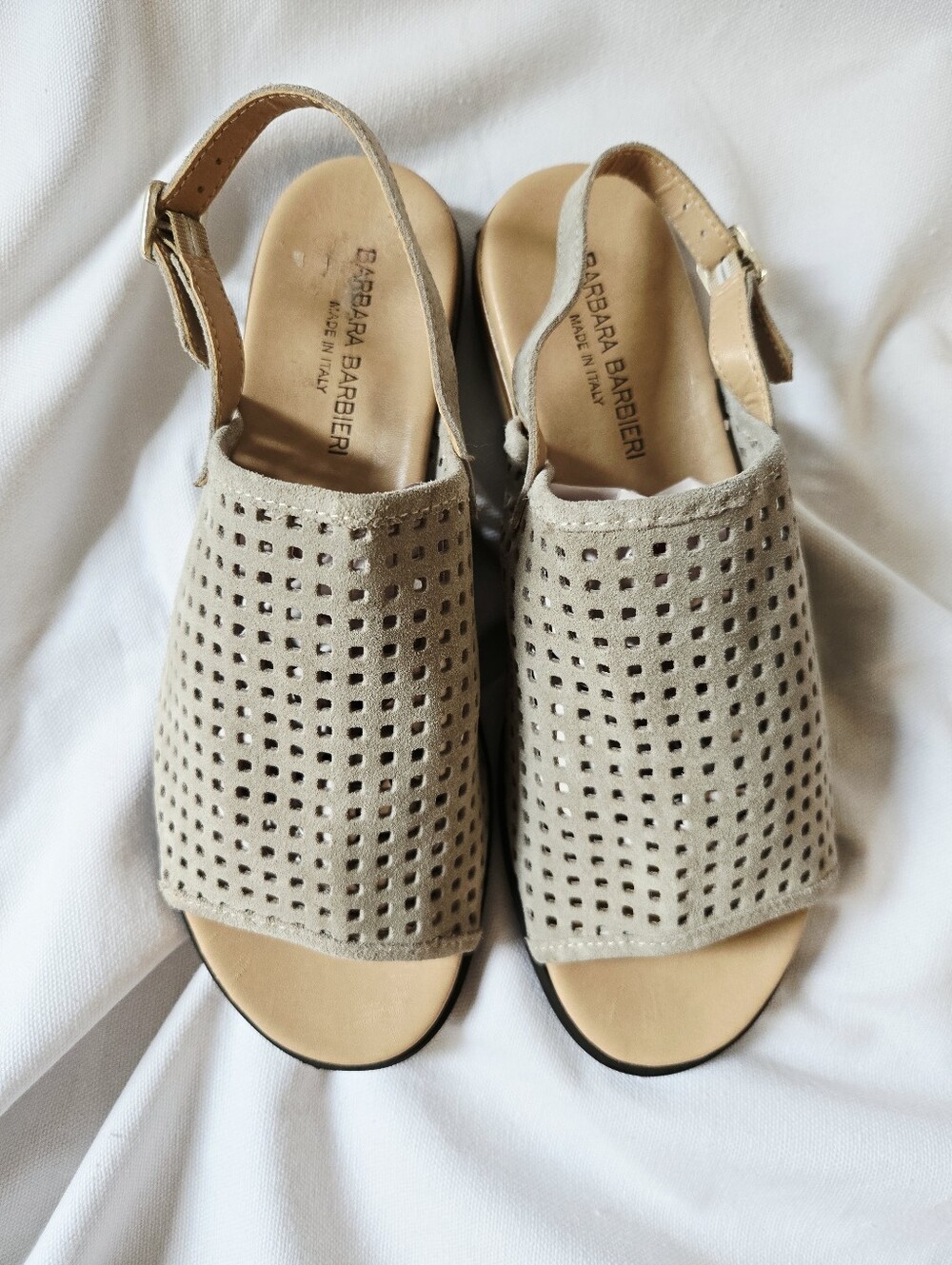 BARBARA BARBIERI | NEW EU 39 (8.5) Suede Sandals | tan